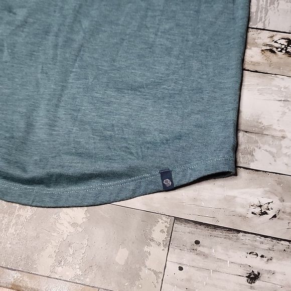 Mountain hardwear rolled sleeve muscle tank shirt split back green - Picture 4 of 8